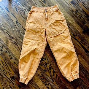 BDG brand, urban outfitters, high-waisted utility style pants. Sm petite, cotton